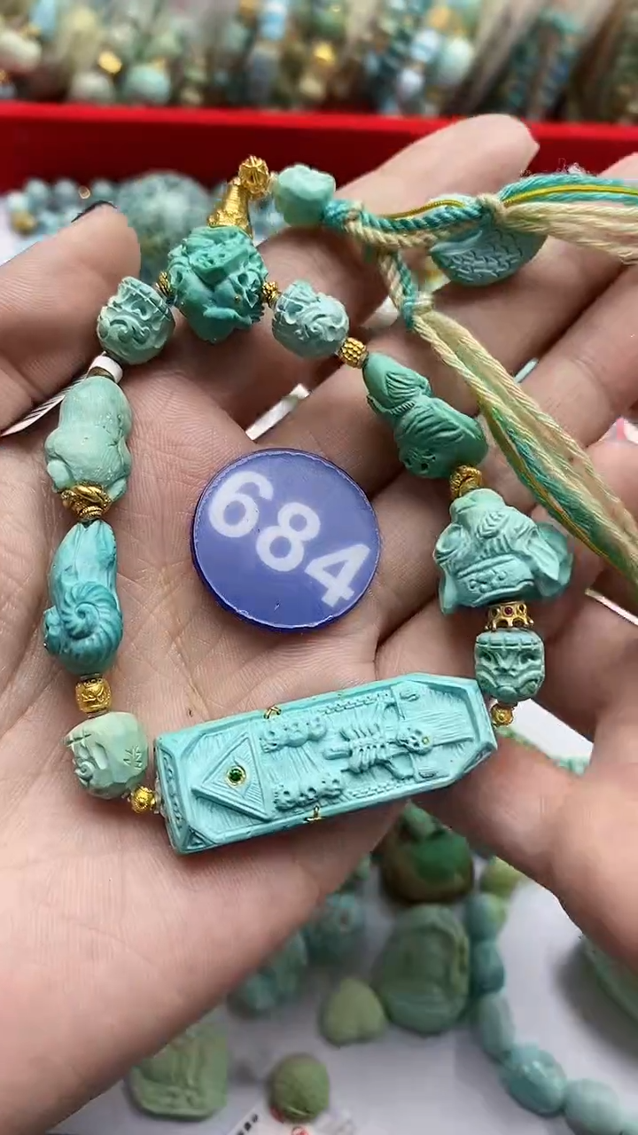 【闪购商品】绿松石手链18K金镶嵌684