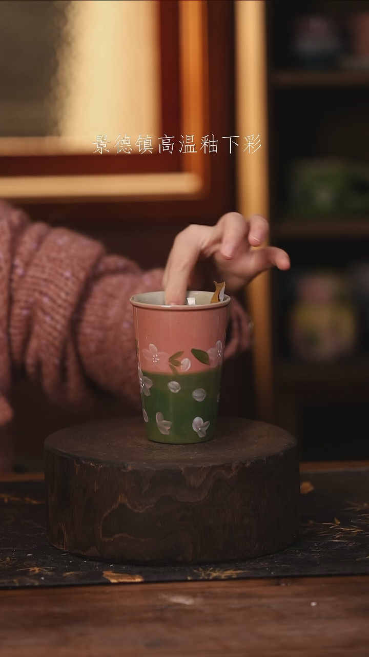 陶瓷景德镇高温釉下手绘陶瓷@L072@