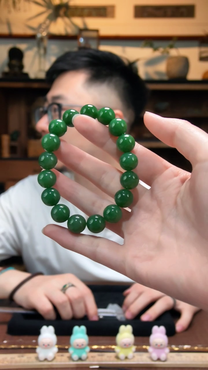 手串未镶嵌和田玉碧玉手串YR12*