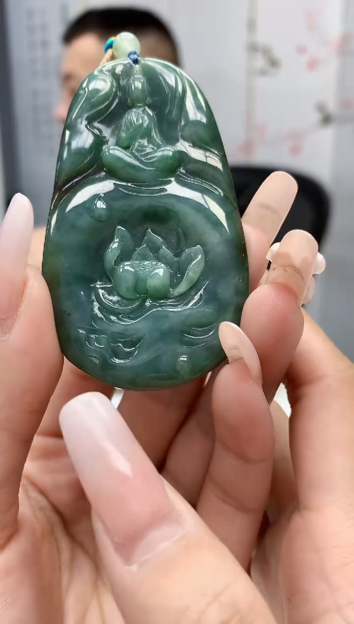 【闪购商品】定制翡翠未镶嵌4812lr-毛货挂件143