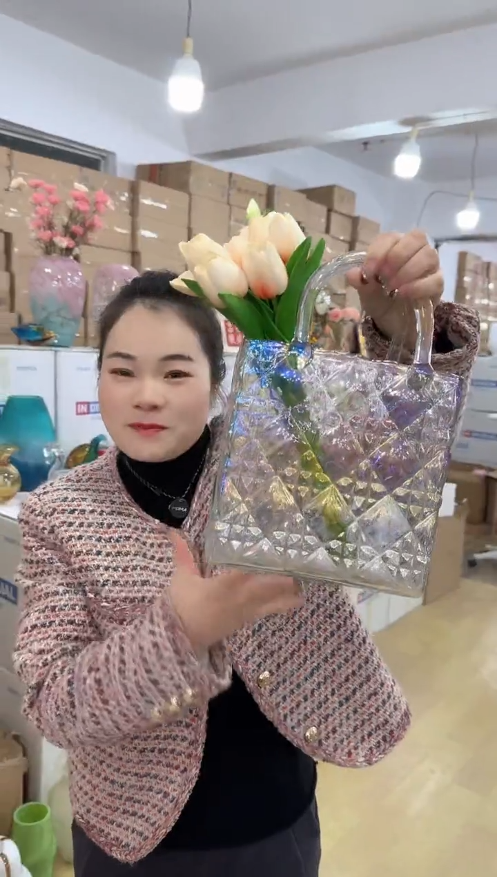 【闪购商品】无铅玻璃迪之喜花器-8早