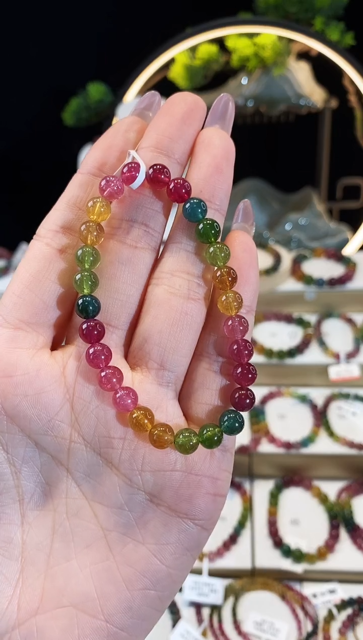 【闪购商品】碧玺手串未镶嵌G2615065素圈颜色微差