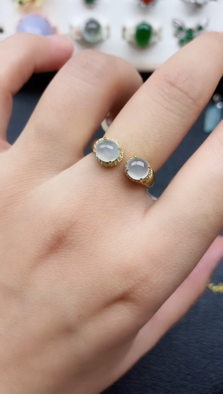 【闪购商品】翡翠戒指银S925镶嵌11111