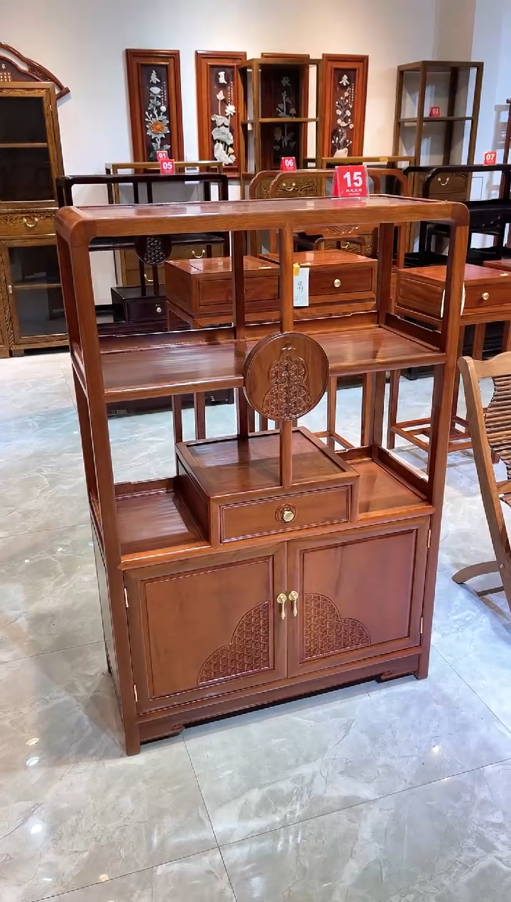 花梨木类成套家具茶水柜86*36*128