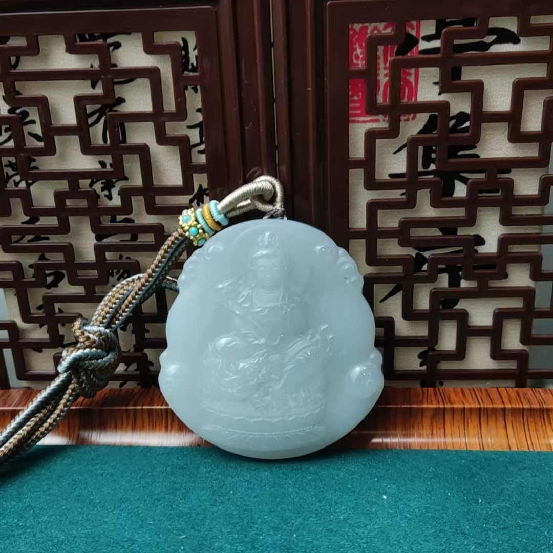 和田玉文殊菩萨吊坠（兔）0563