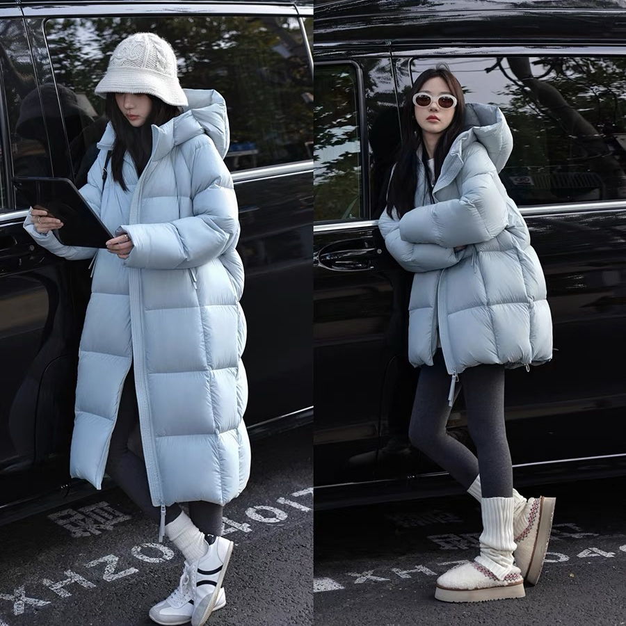 新款oversize宽松棉服女2025年冬季加厚泡芙长款韩版棉衣女中长款