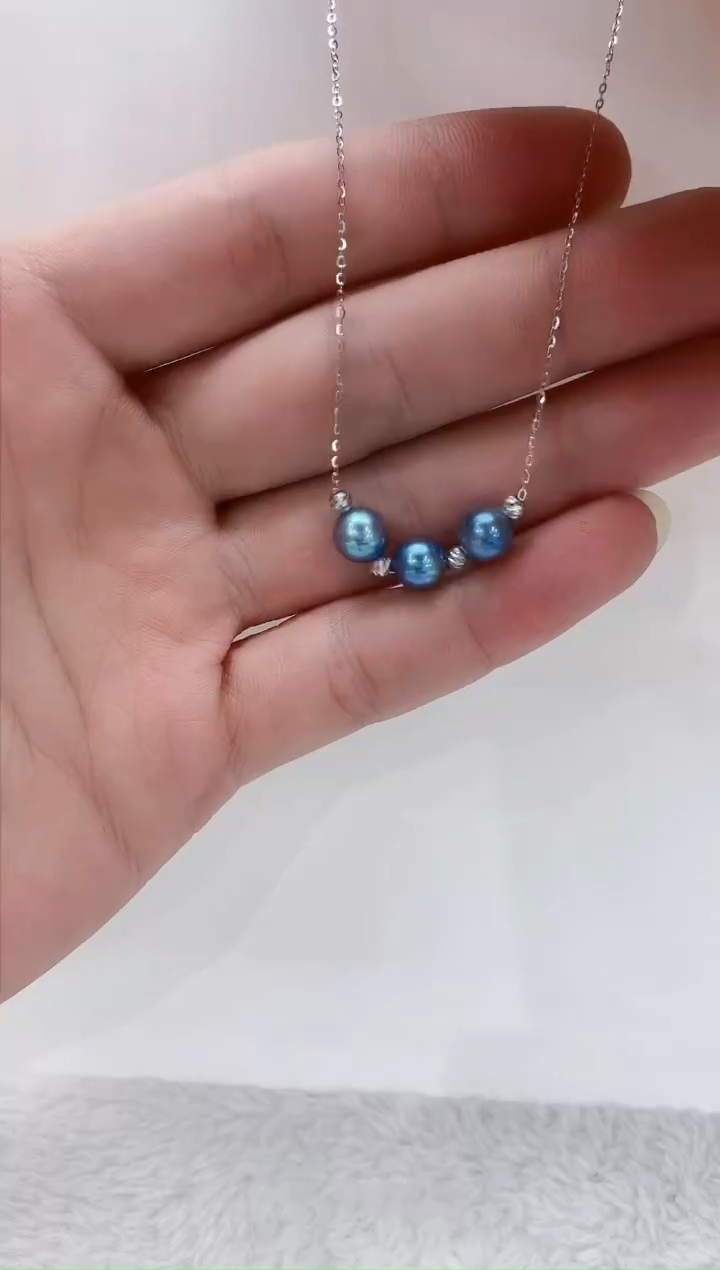 【闪购商品】海水珍珠颈饰银S925镶嵌海水珍珠项链