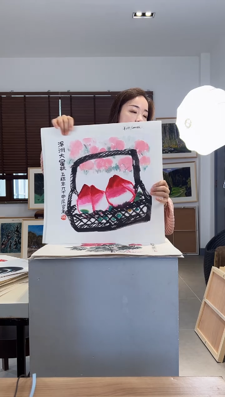 版画耿玉琨亲签限量版画作品S版