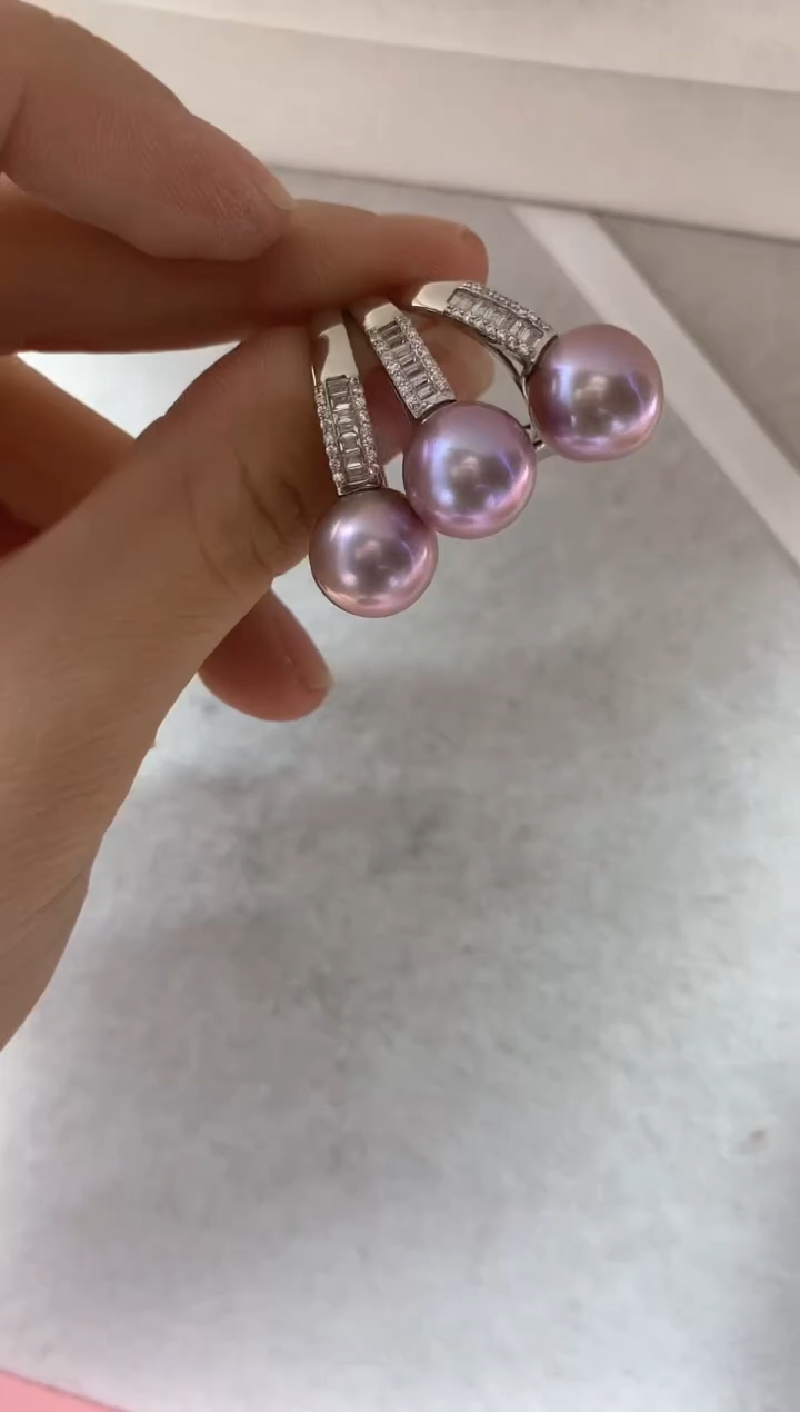 银S925镶嵌戒指淡水珍珠多样性发其一