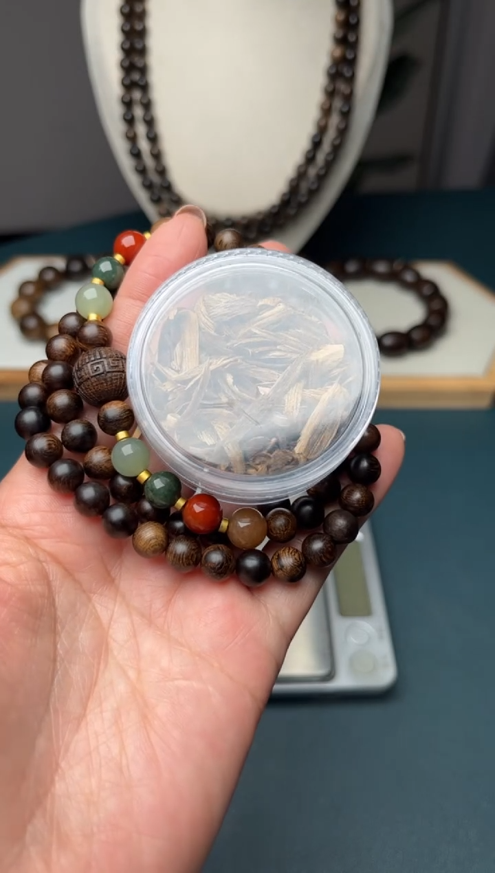 沉香沉香碎屑7mm越南芽庄白奇楠沉水留疤