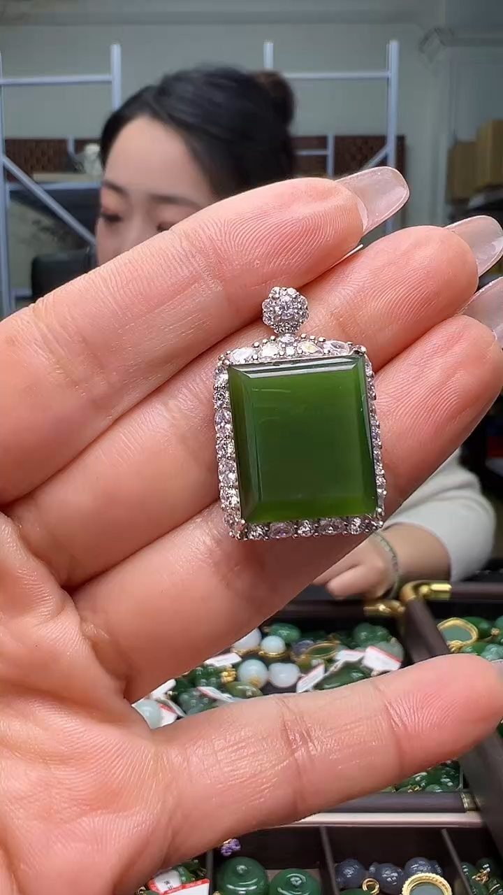 颈饰银S925镶嵌和田玉（多样性发货.发其一)12.25.23