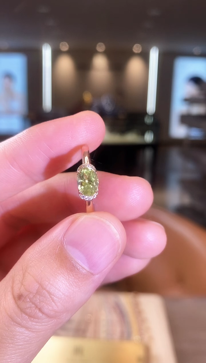 【闪购商品】碧玺戒指银S925镶嵌09天然宝石