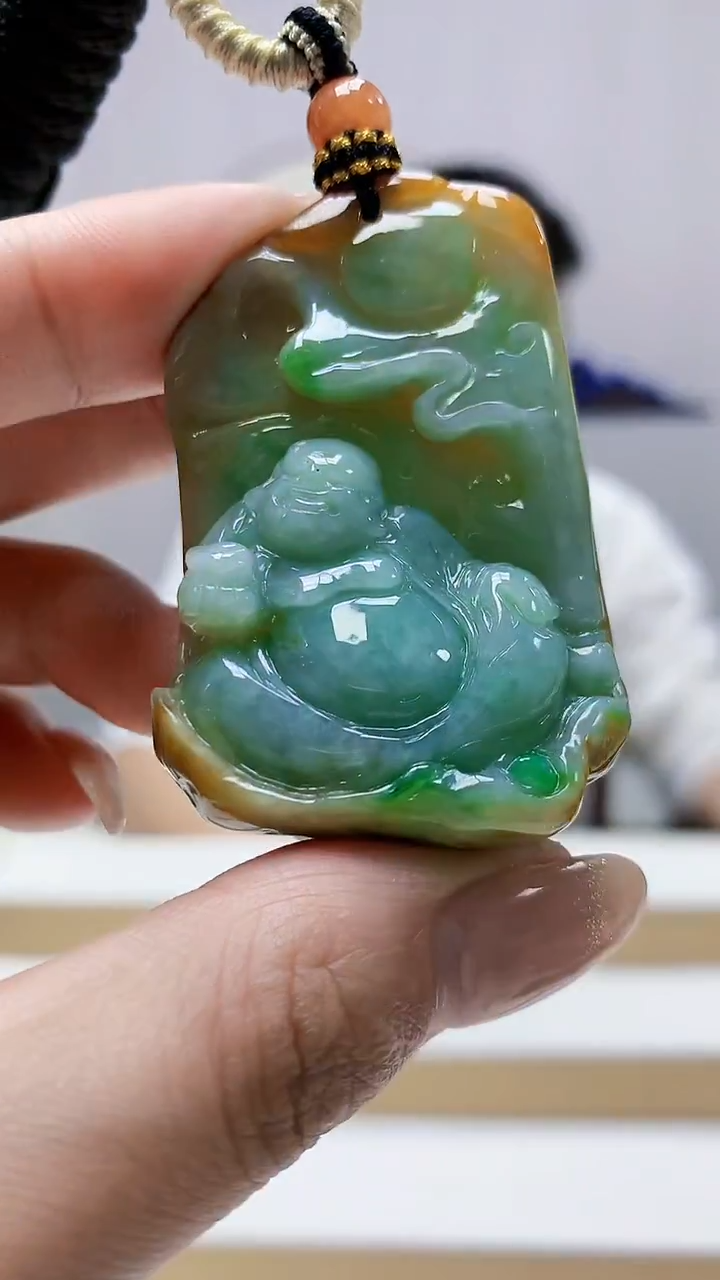 未镶嵌定制翡翠5028MM-毛货挂件51