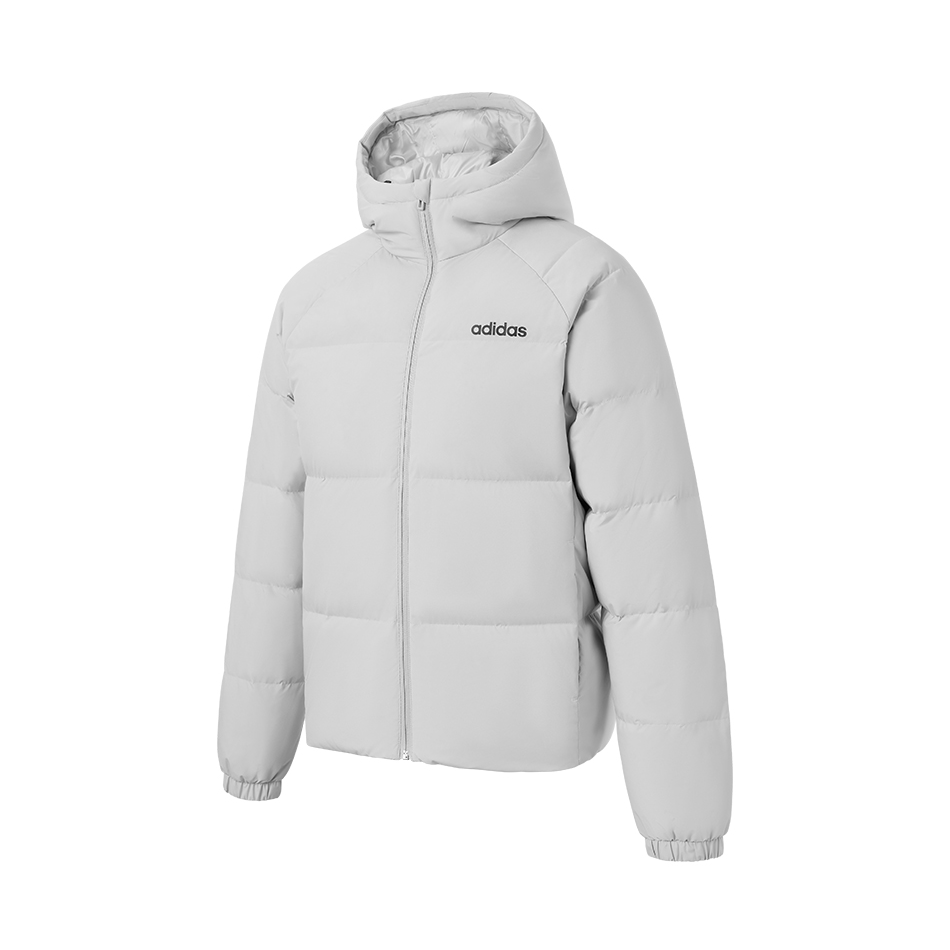 阿迪达斯男女同款运动连帽羽绒服JW1655