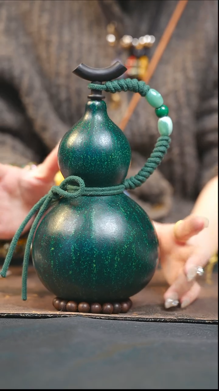 【闪购商品】XV171大漆酒葫芦不包手串及旋转底座