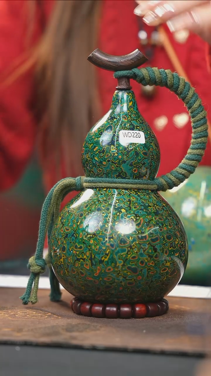 【闪购商品】WD220漆艺酒葫芦不包手串及旋转底座