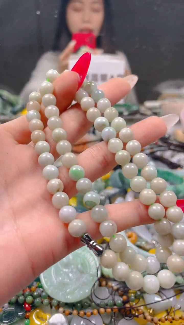 【闪购商品】翡翠颈饰未镶嵌7MM/B/翡翠A货一图一物