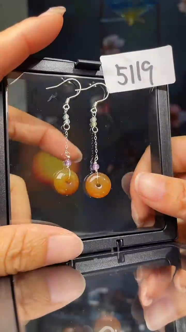 未镶嵌耳饰玛瑙/玉髓喜欢拍