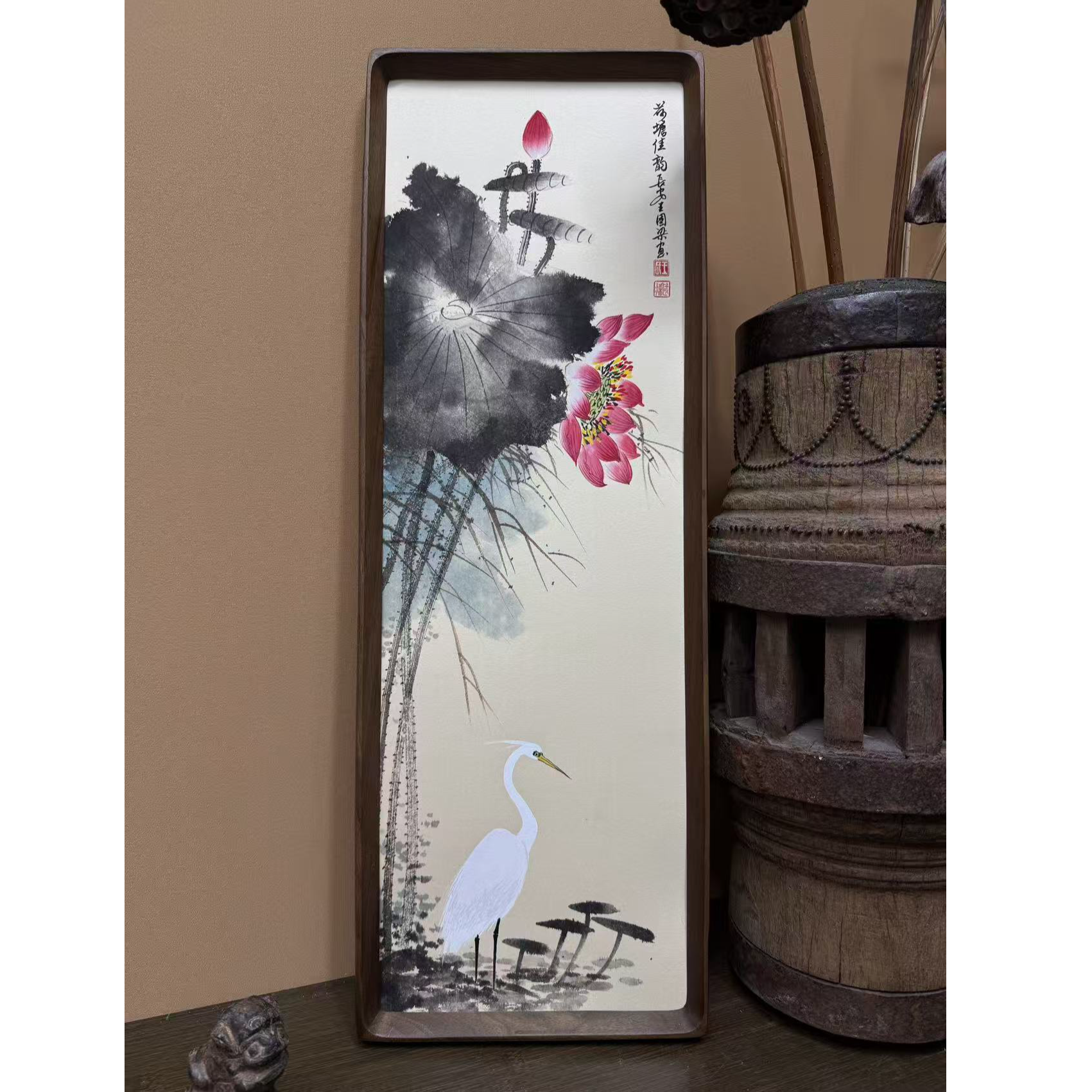 《荷塘佳韵》22×62装饰画