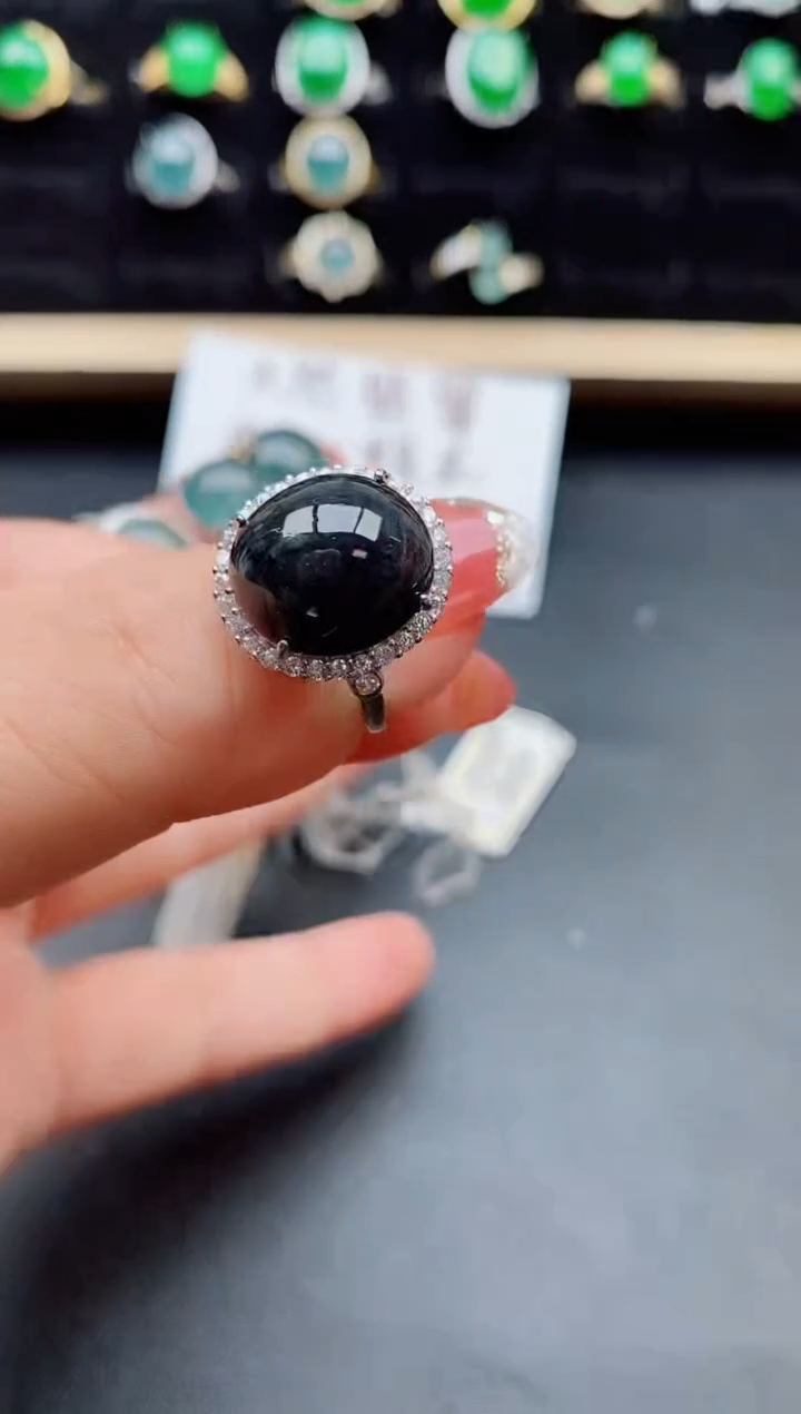 【闪购商品】翡翠戒指银S925镶嵌21212