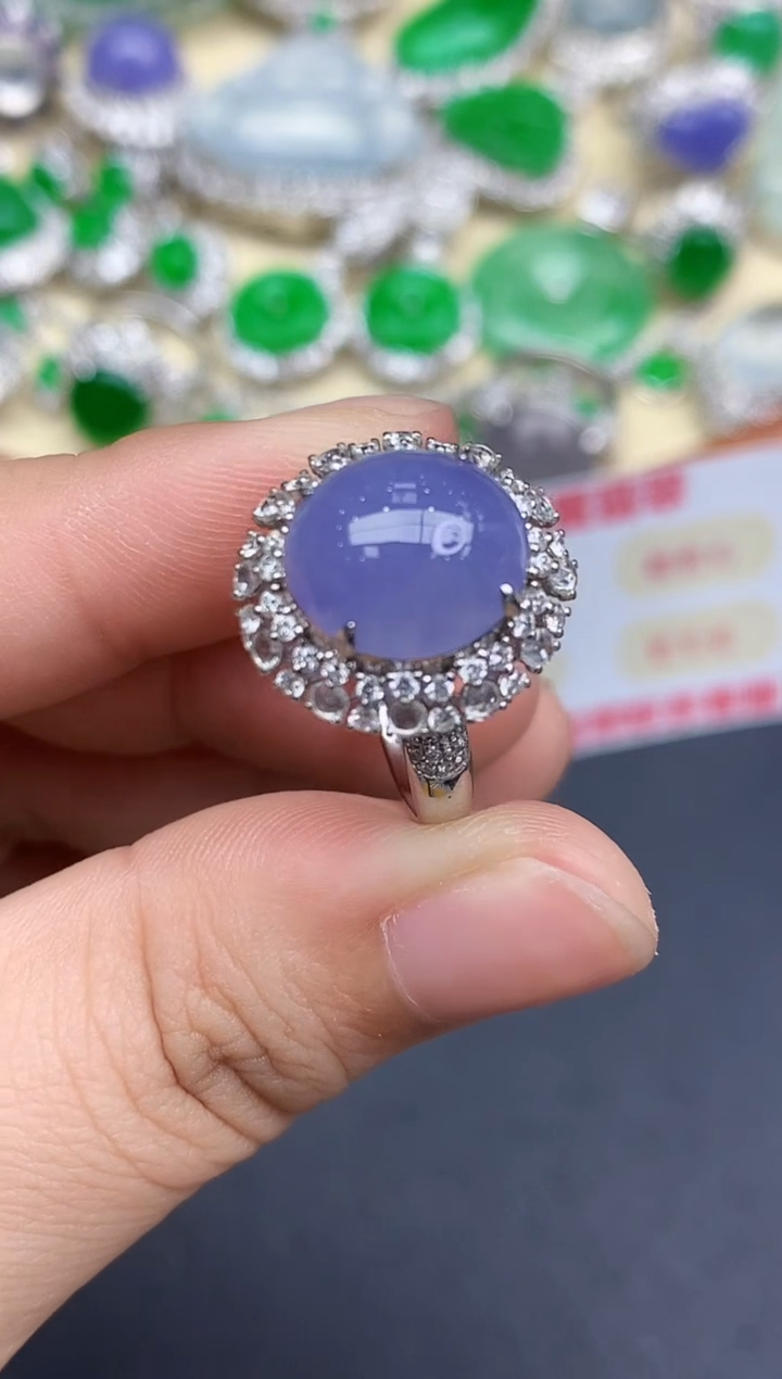 颈饰18K金镶嵌翡翠607-中国好珍宝