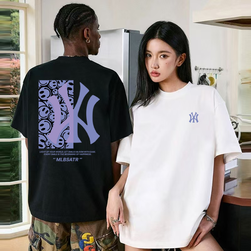 【品牌正品】夏季时尚百搭圆领T恤上衣男女同款情侣休闲短袖-227