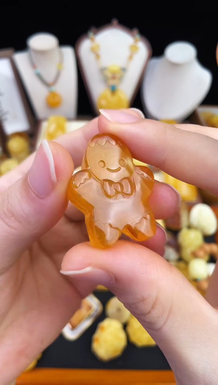 琥珀未镶嵌珠宝奇石柒月