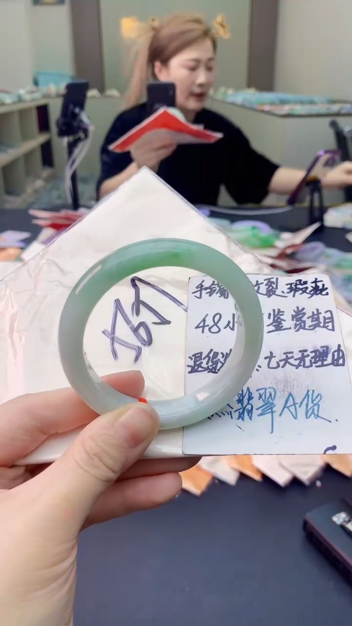 翡翠未镶嵌手镯0364486373