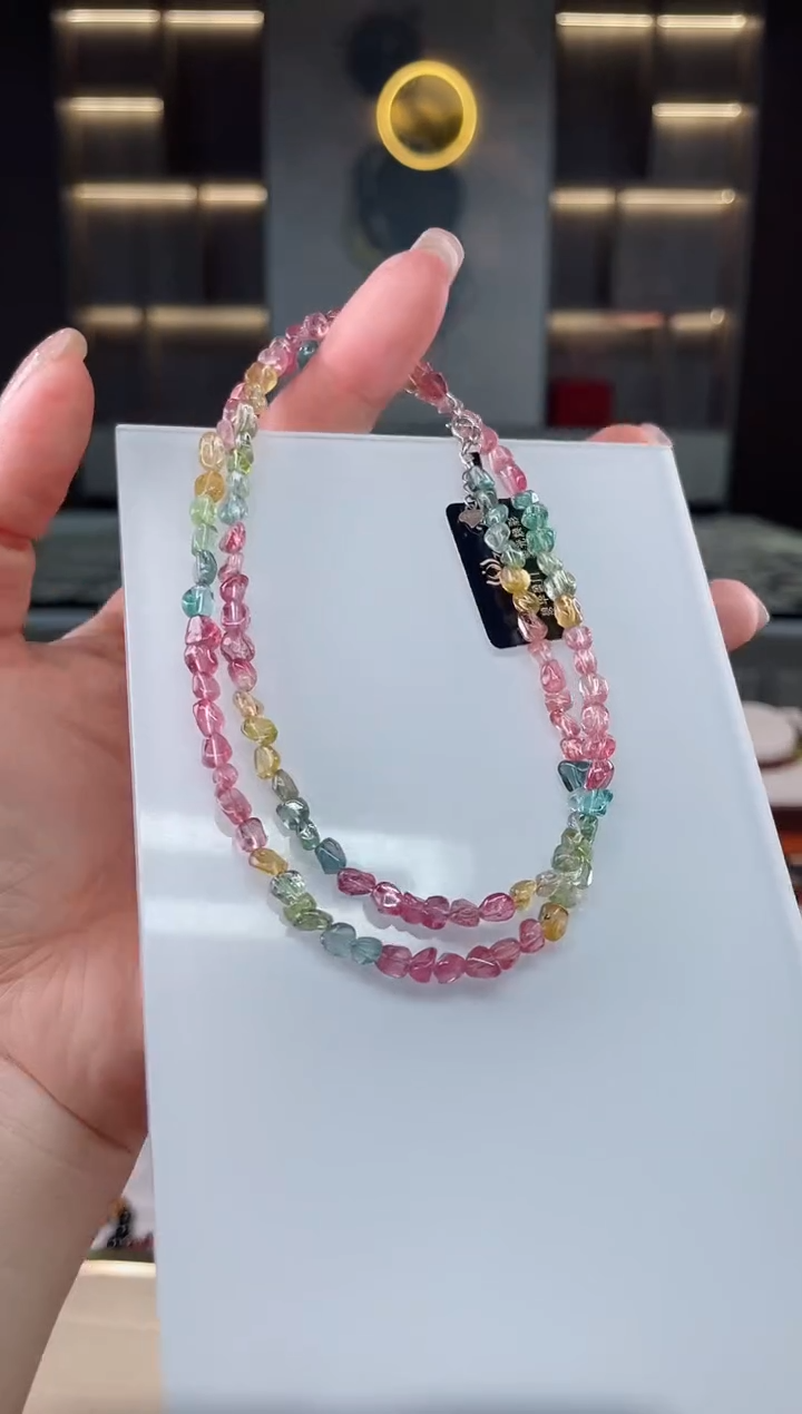 未镶嵌老矿碧玺三圈手串mm+碧玺多样性发一条T