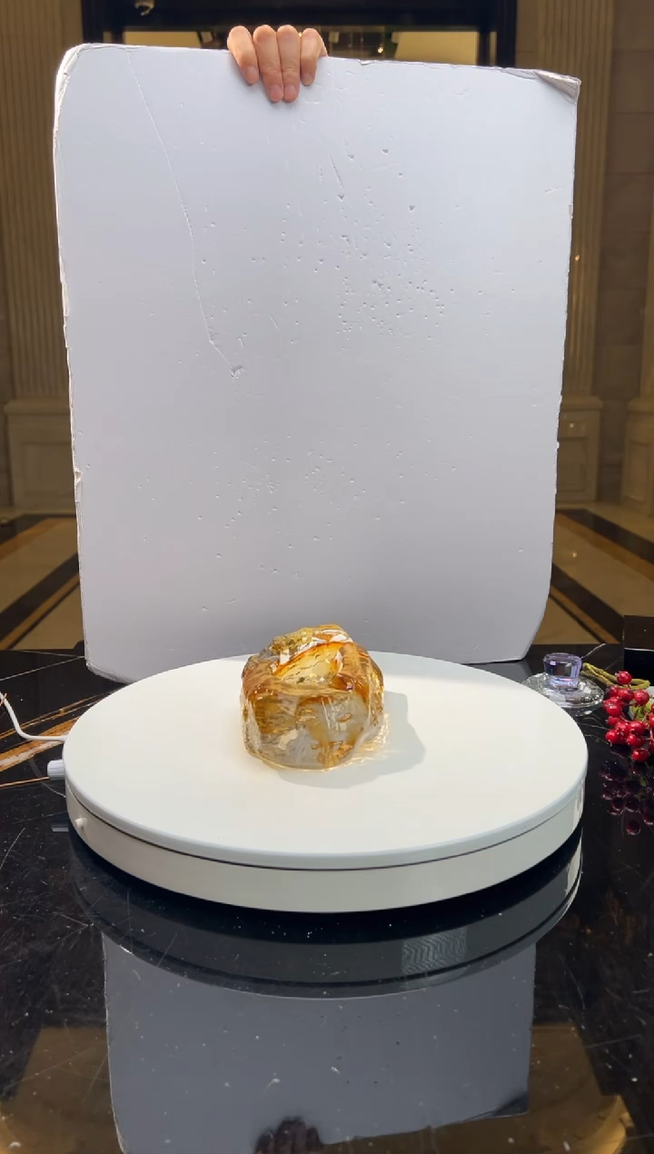 【闪购商品】摆件茶金色仿石肌理纹烟灰缸