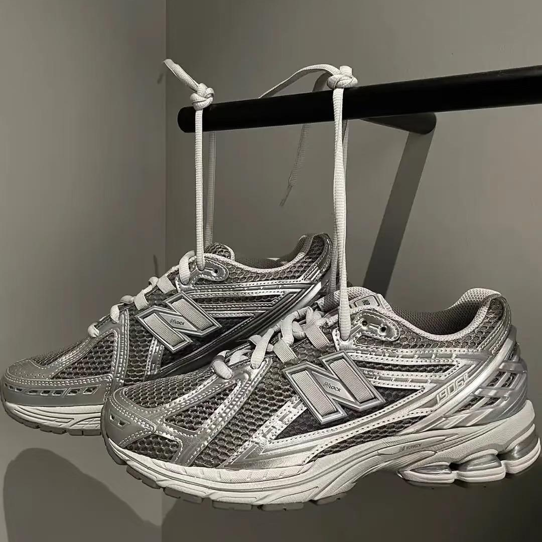 【IU同款】New Balance NB官方正品液态银男女鞋慢跑老爹鞋M1906REH