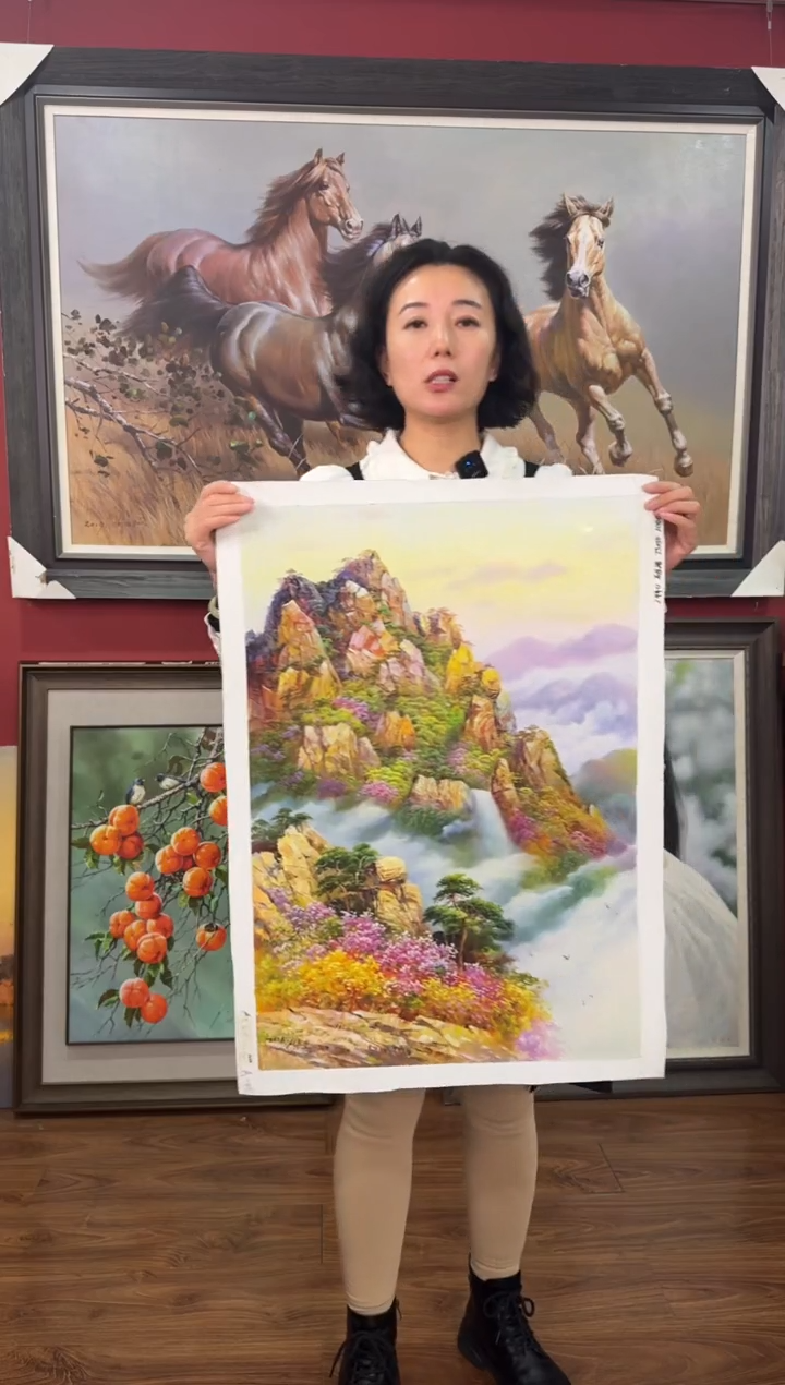 油画【33号】约50*70cm丨朝鲜原创纯手绘孤品油画丨顺丰包邮