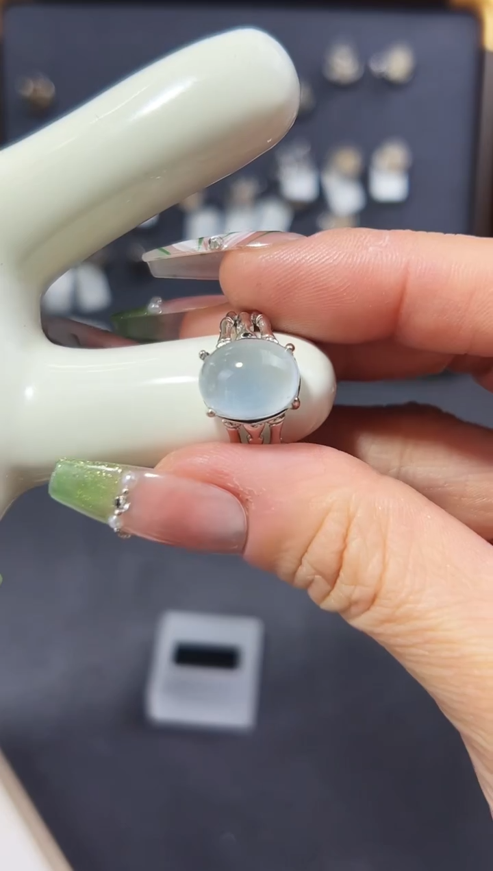 【闪购商品】水晶戒指银S925镶嵌发一（32）