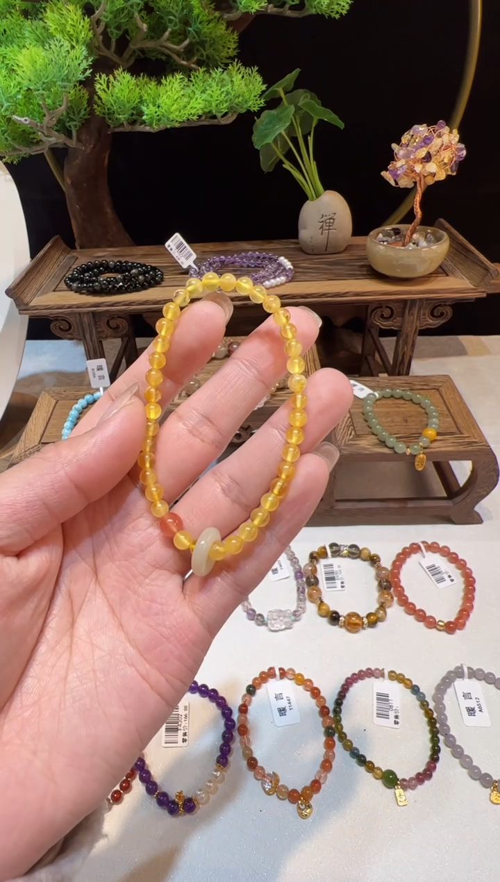 【闪购商品】琥珀手链未镶嵌手饰@@