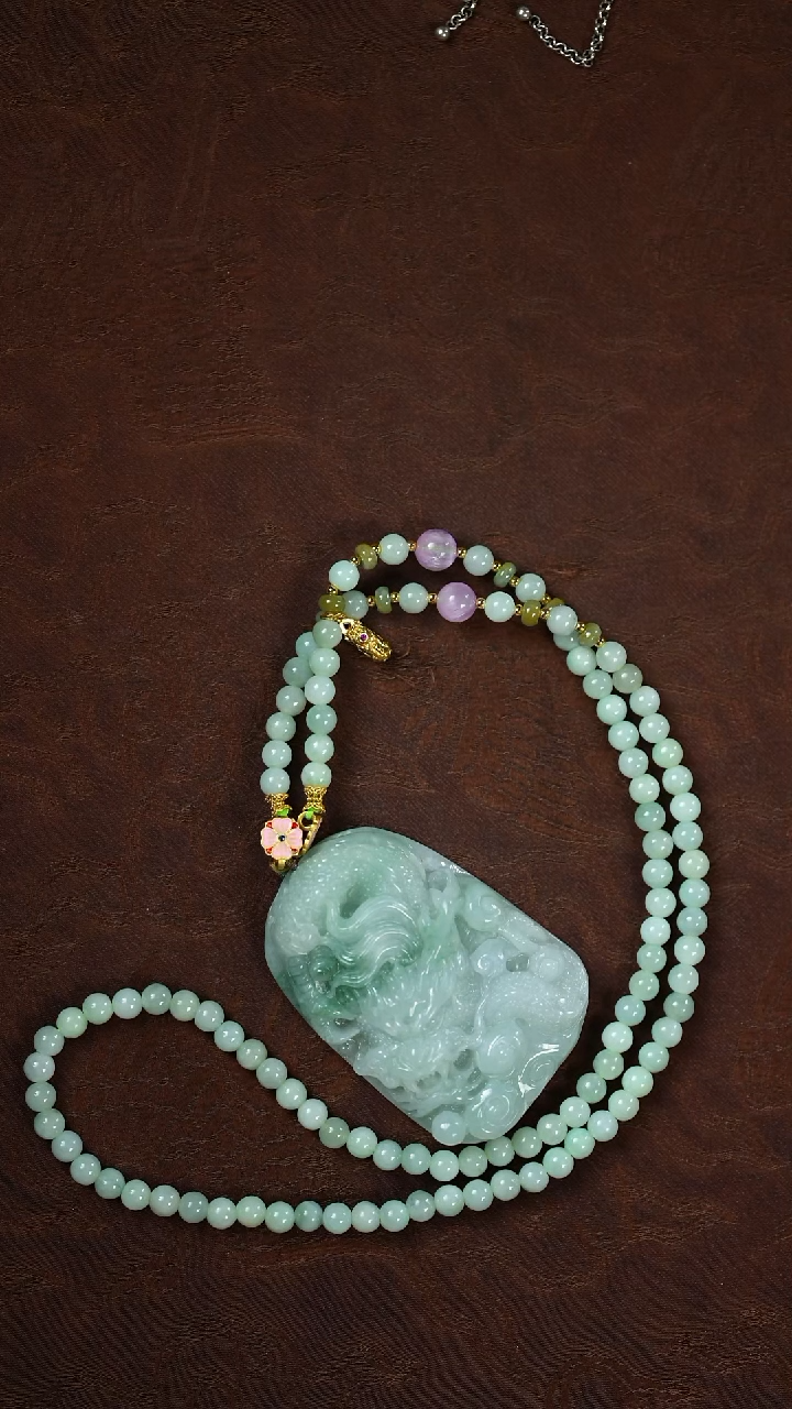 未镶嵌挂件翡翠闪购 龙牌