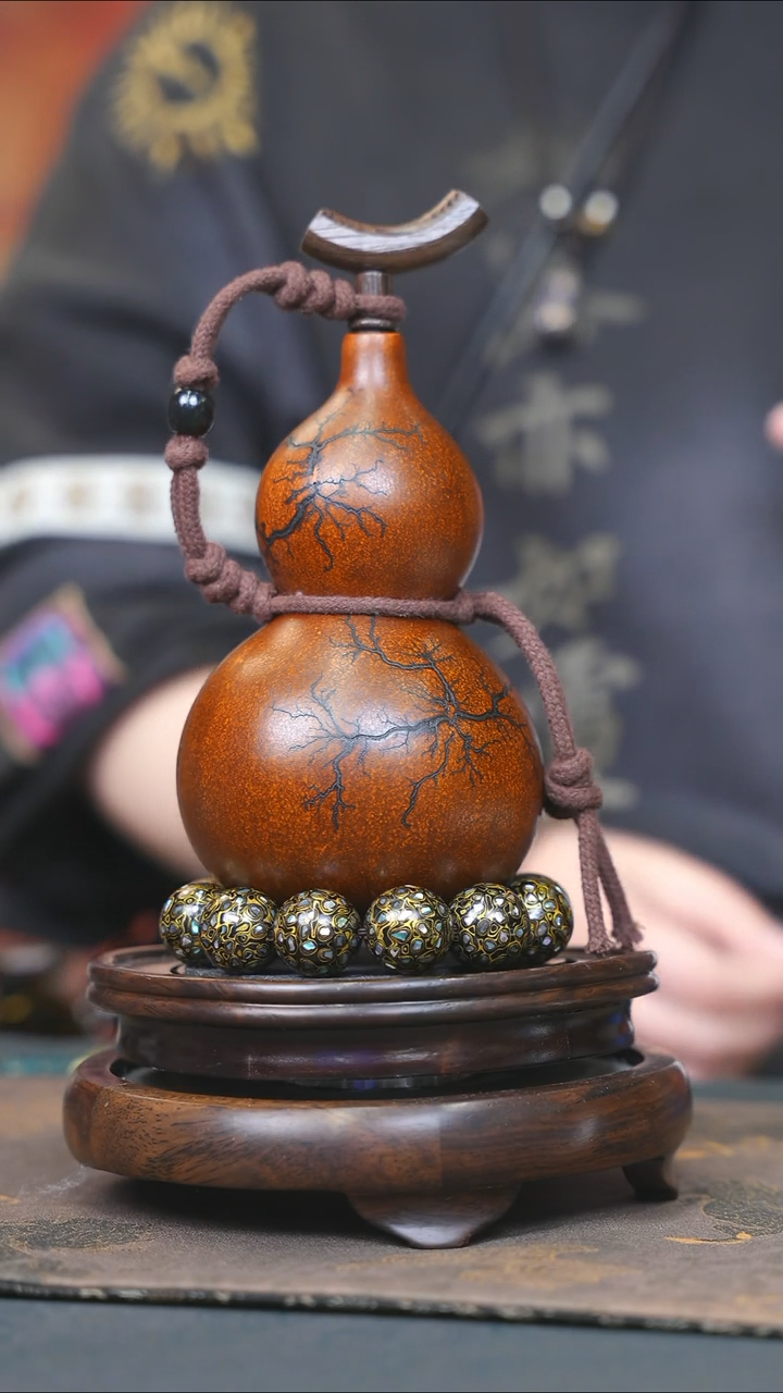 【闪购商品】YG162大漆酒葫芦不包手串及旋转底座