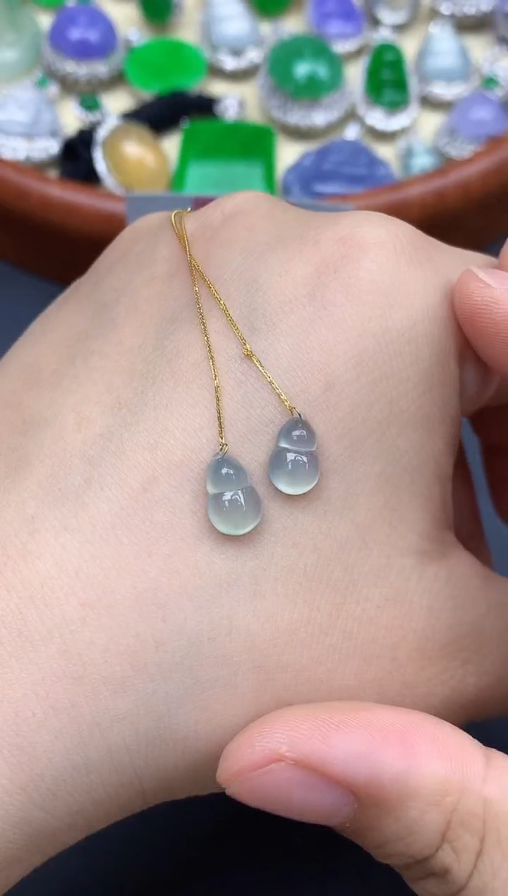 颈饰18K金镶嵌翡翠193-中国好珍宝