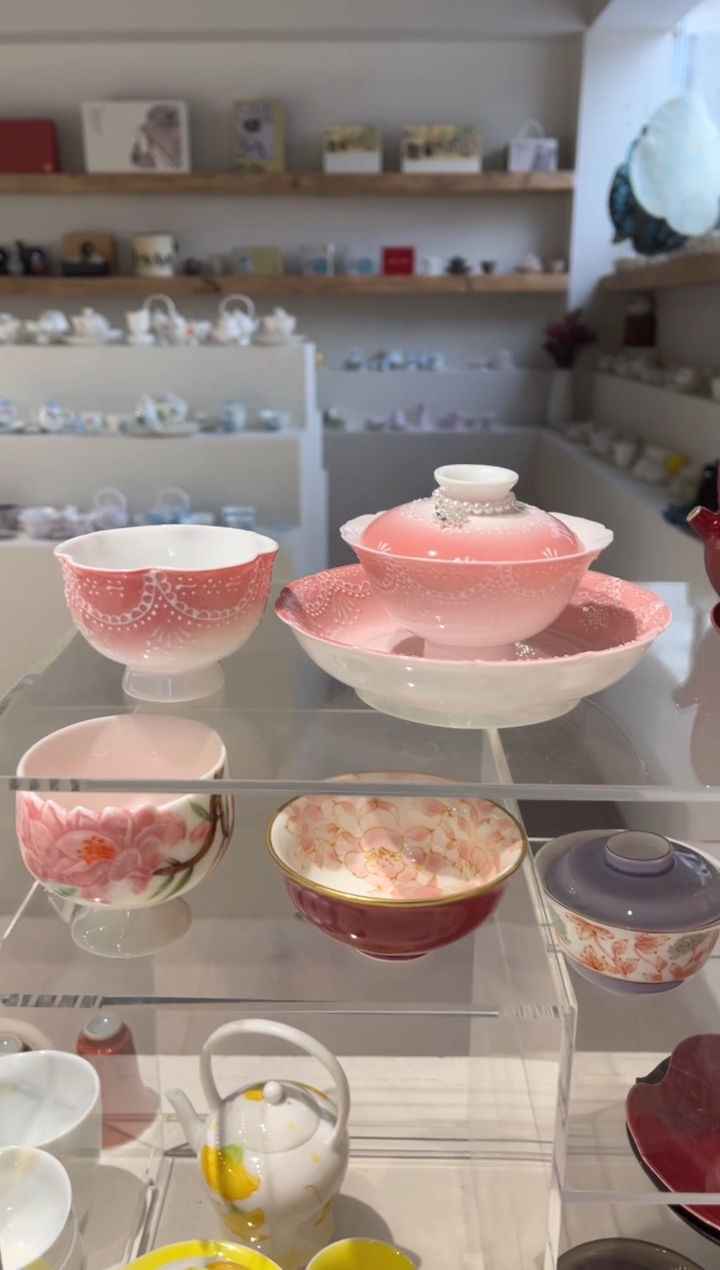 【闪购商品】手绘墨己珠帘4件套薄胎