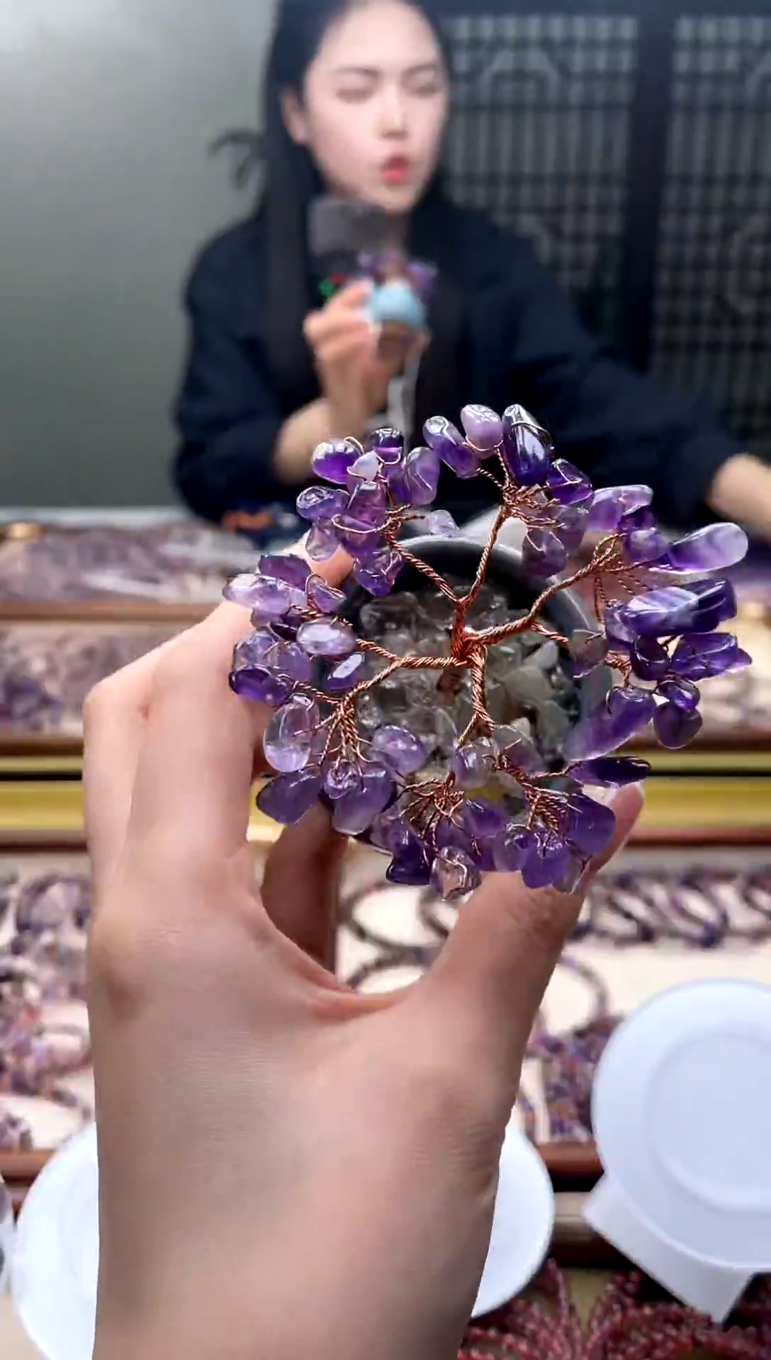 未镶嵌珠宝半成品水晶【迎迎甄选】超七紫超发财树   多样性发一