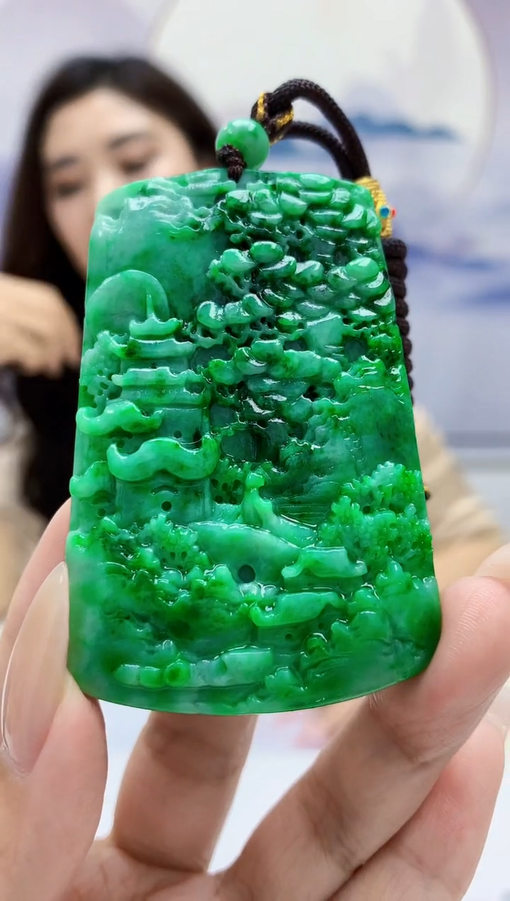 定制翡翠未镶嵌4829xx-毛货挂件217