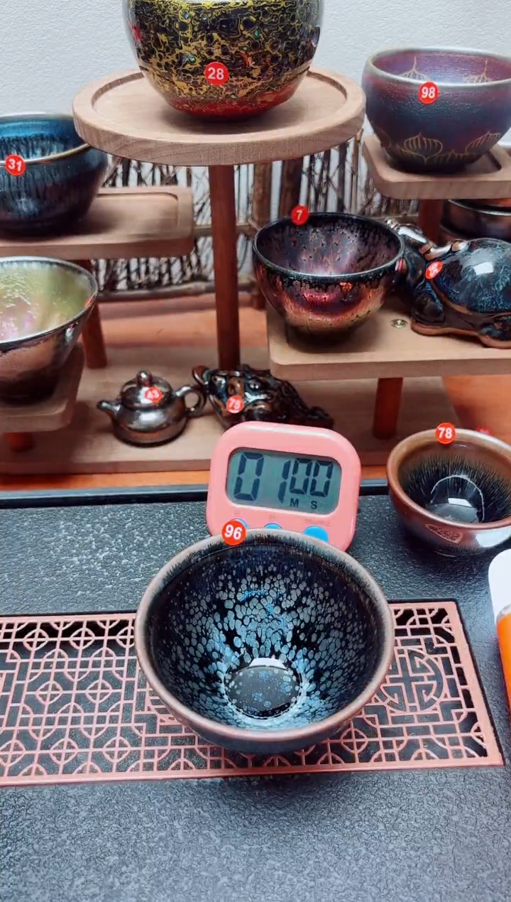 茶盏微***久96号建盏工匠茶器