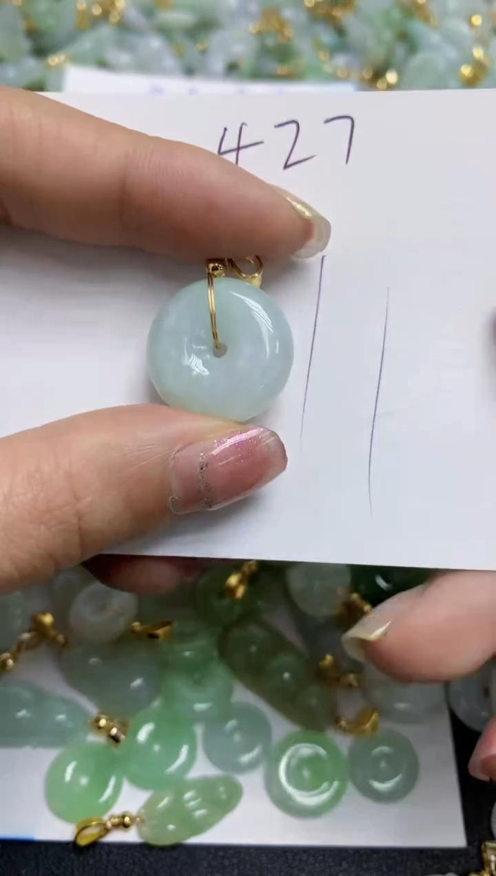 【闪购商品】翡翠颈饰合金天然翡翠A货