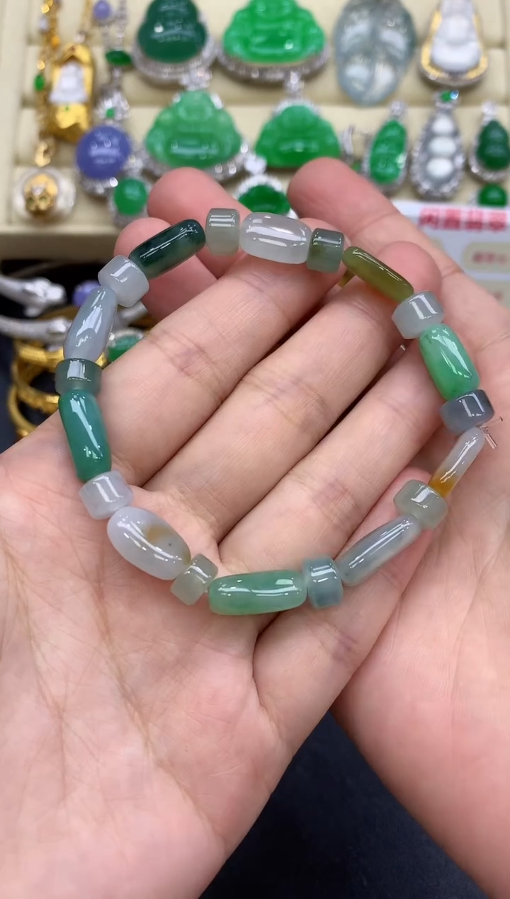 未镶嵌手串翡翠55-中国好珍宝
