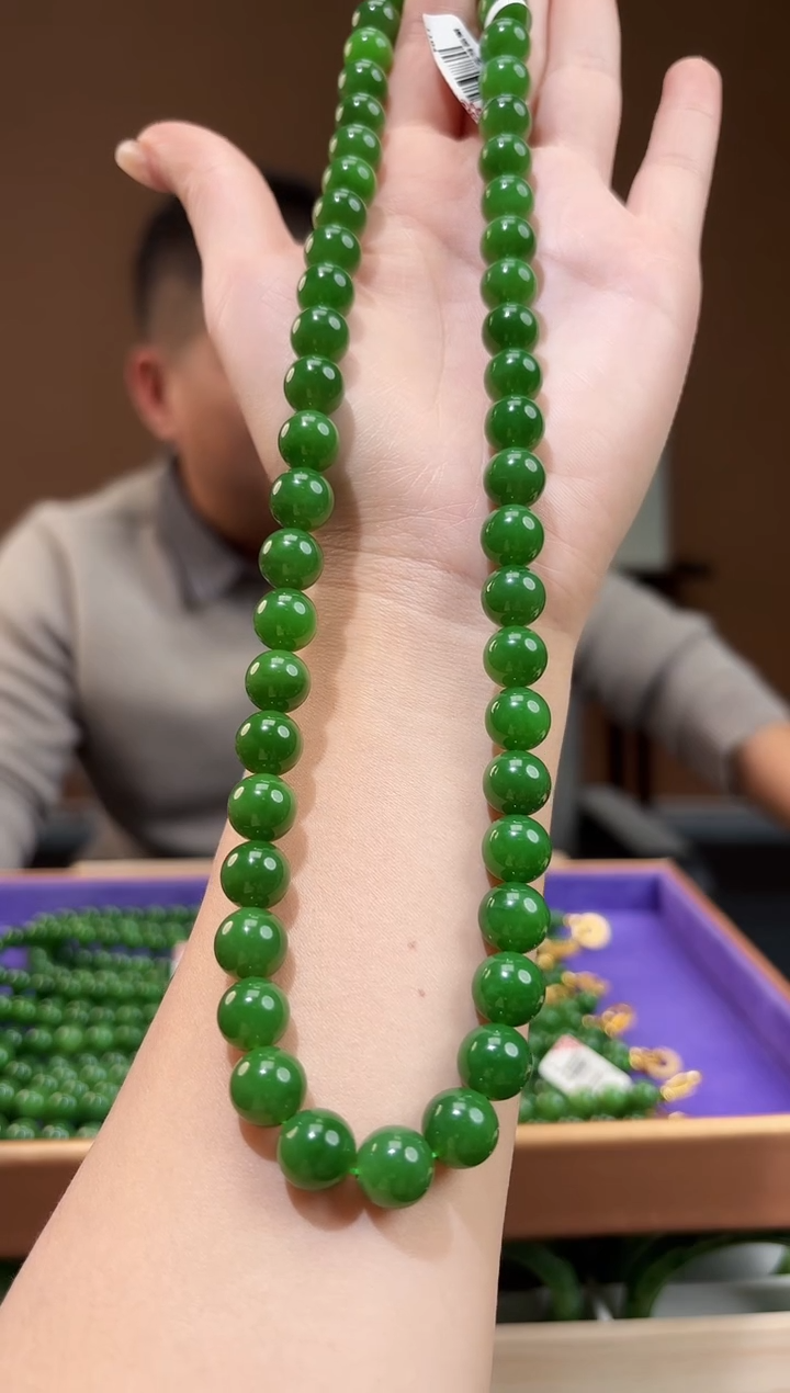 项链银S925镶嵌和田玉和田玉碧玉项链多样性发一件