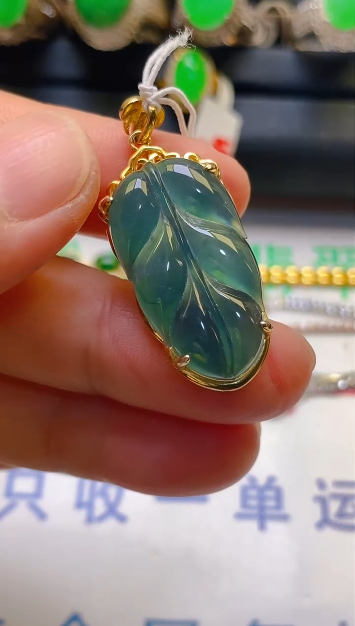 【闪购商品】翡翠耳饰银S925镶嵌天然A货翡翠1