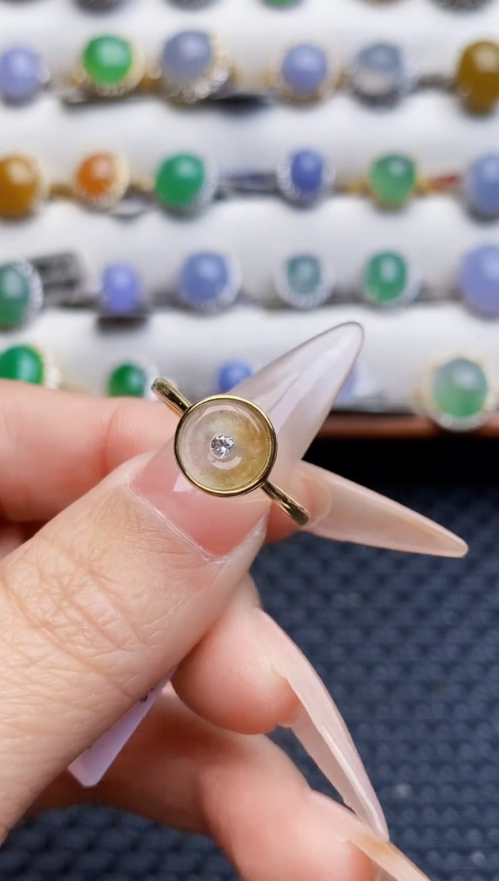 银S925镶嵌戒指翡翠2022