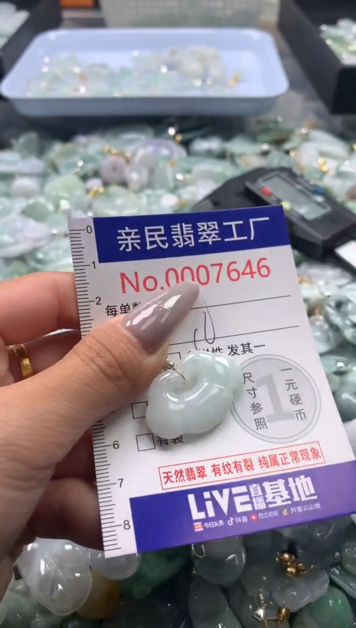 颈饰未镶嵌翡翠7646