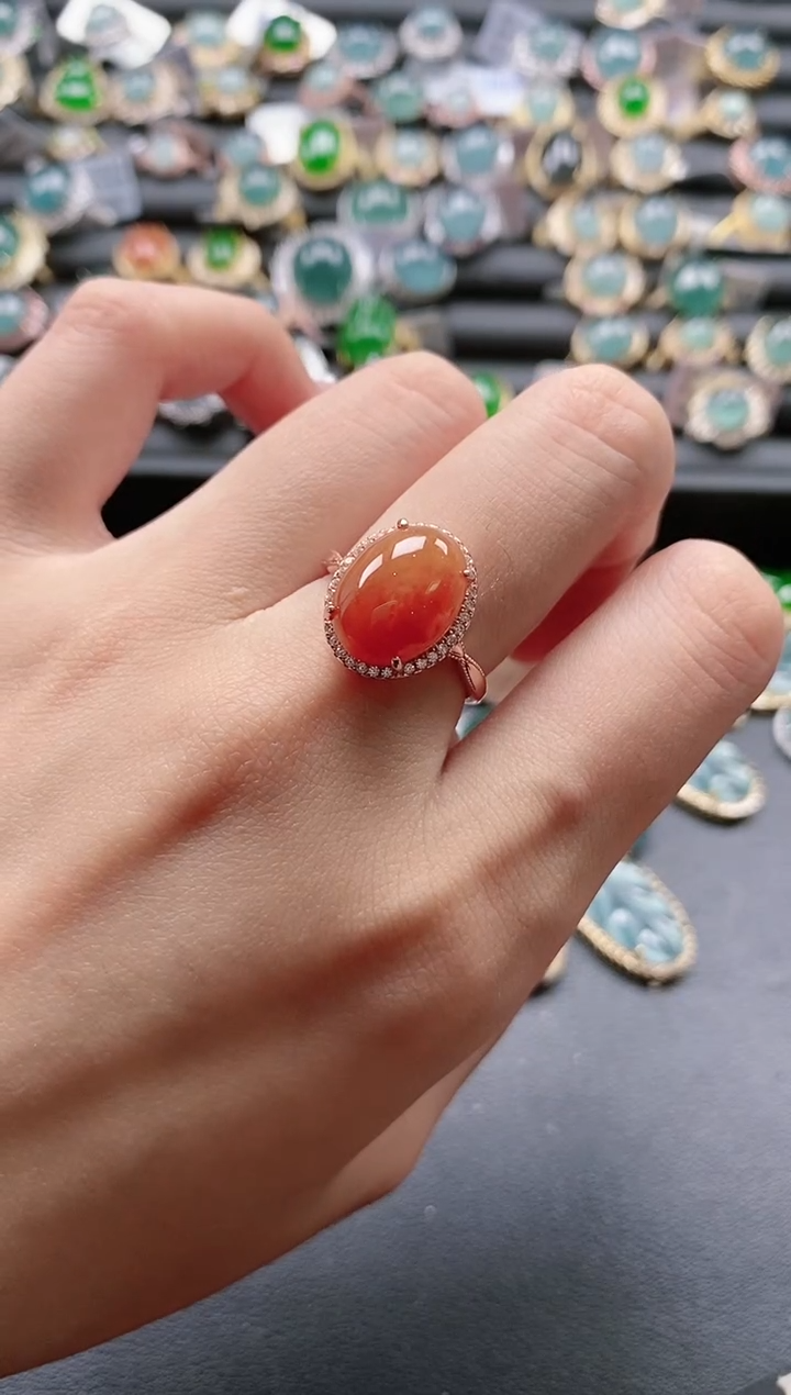 【闪购商品】翡翠戒指银S925镶嵌51151