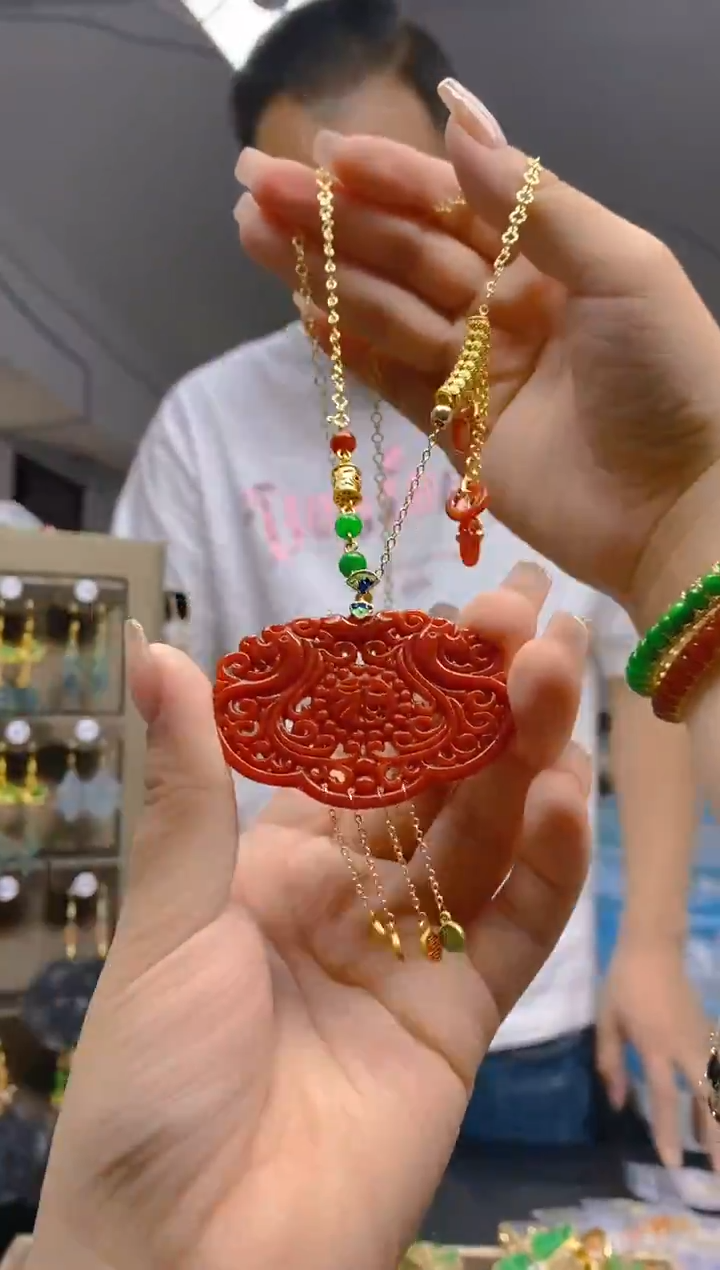 【闪购商品】翡翠耳饰合金337翡翠锁骨链