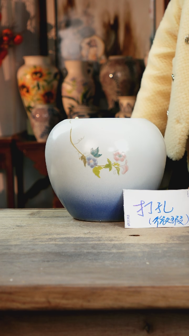 【闪购商品】瓷片景德镇纯手工釉下彩精品花瓶